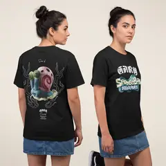 GENERICO - Polo Gary el Caracol Peludo Aesthetic Goth Mujer