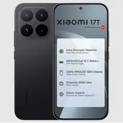XIAOMI - Celular 17T 12+256GB Leica 5x Teleobjetivo 6500 mAh batería de silicio-carbono 2602DPT53G