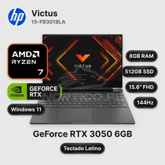 HP - Laptop Victus 15-FB3018LA Ryzen7-7445HS8GB 512GB SSD RTX 3050 15.6" (BT4F5LA#ABM)