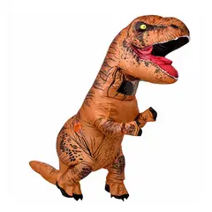 JOTA STORE - Disfraz Dinosaurio Rex Inflable Adulto Marrón Halloween Cosplay