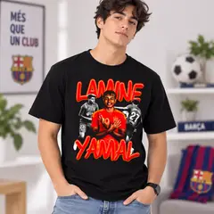 GENERICO - Camiseta de Algodón Lamine Yamal Estilo Casual Urbano