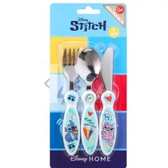 LILO - SET DE CUBIERTOS METALICOS 3 PCS STITCH