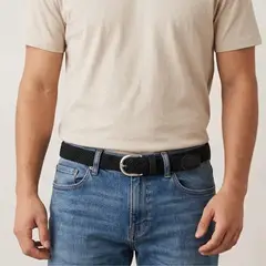 KAST PE - Correa Cinturon Milo de Lona Para Hombre - NEGRO