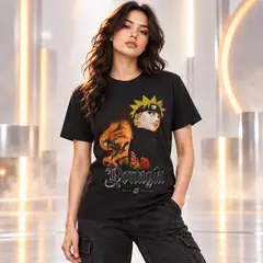 GENERICO - POLO UNISEX NARUTO UZUMAKI MODO KURAMA