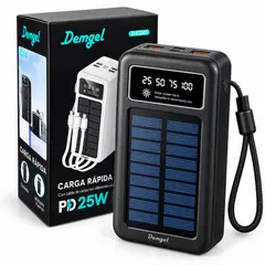 OEM - Power Bank 65000mAh Carga Solar 25W Portátil