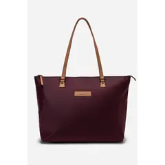 RENZO COSTA - CARTERA DE NYLON CUERO TOTE MAXI