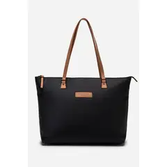 RENZO COSTA - CARTERA DE NYLON CUERO TOTE MAXI