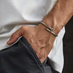 ALFA SFM - Pulsera Clavo Plateada