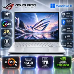 ASUS - Laptop ROG ZEPHYRUS G14 AMD Ryzen 9 270 16GB RAM 1TB RTX 5060-8GB 14" 3K OLED  GA403UM-G14.R9HX4