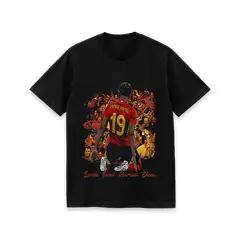 GENERICO - Polo estampado Lamine Yamal estilo urbano color negro