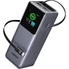 UGREEN - POWER BANK 20000 Carga Rapida 165W Cable Retractil integrado - PB726