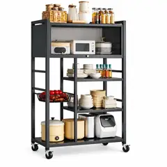 INSPIRA MARKET - Organizador Estante Multiuso con Ruedas 123 x 78 x 30 cm para Cocina