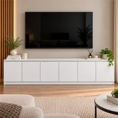 Pelikano - Mueble para TV de Melamina con 4 Puertas 180 cm | Innovaciones Lumik