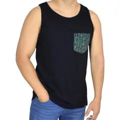 YONISTERS CLOTHING - Bividí Casual con Bolsillo Verde Hombre Algodón Negro