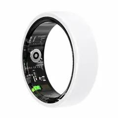 FUTURIA - Anillo Inteligente R12 Negro y Blanco con Monitoreo de Salud, Actividad Física y Sueño