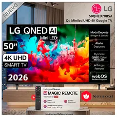 LG - Televisor 50'' QNED MiniLED UHD 4K 50QNED70BSA 2026