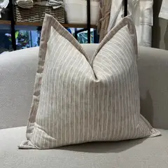 CLAUDIA RIVA HOME - Funda de Cojín Lino Moana Beige + relleno de poliester