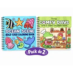 GENERICO - Pack De 2 Libros Para Colorear Ocean Scene Y Comfy Days