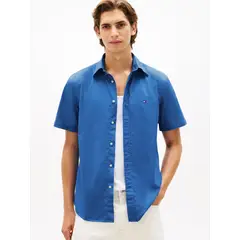 TOMMY HILFIGER - CAMISA FLEX POPLIN SOLID S/S SHIRT TH