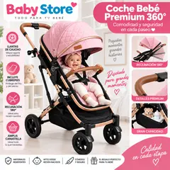 GENERICO - Coche Moisés Travel System «EVO GOLD» Edición Especial Pink