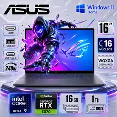 ASUS - Laptop Gamer ROG Zephyrus G16 Ultra 9 285H 16GB 1TB SSD RTX 5070 8GB GU605CP-G16.U95070