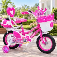 KIDS - Bicicleta para Niña Aro 12 con Luces LED 2026