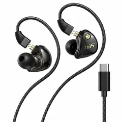UNBRANDED COMPANY - Audífonos HiFi SE10 In Ear con Micrófono y Sonido de Alta Fidelidad, Type-C, Negro
