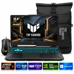 ASUS - Laptop Tuf A15 Ryzen 7-8845HS 8Gb Ram 512Gb Ssd Rtx 3050 4Gb 15.6" Fhd 144Hz Win11