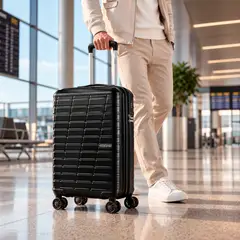 American Tourister - Maleta Rígida Surftime Cabina Metallic Black