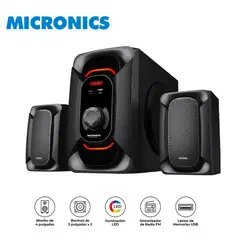 MICRONICS - Parlante Blaster MIC-S7401BT 2.1 USB Bluetooth