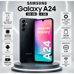 SAMSUNG - Celular Galaxy A24 128GB 4GB Negro