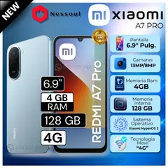 XIAOMI - Celular Redmi A7 Pro 6.9" Pulg. 4GB RAM 128GB HyperOS 3 - Azul Bruma