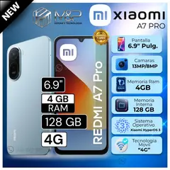 XIAOMI - Celular Redmi A7 Pro 6.9" Pulg. 4GB RAM 128GB HyperOS 3 - Azul Bruma