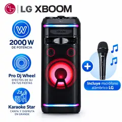 LG - Torre de sonido XBOOM OK99M 2000W Bluetooth Karaoke Star