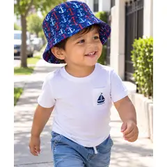 GENERICO - Gorro para Niño de 0 a 5 años - Hermoso Sombrero Marinero Contra el Sol para Bebe