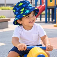 GENERICO - Sombrero para Niño de 0 a 5 años Dinosaurios - Gorro para Sol con Viscera para Bebe