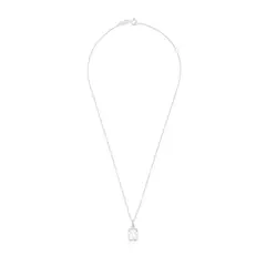 TOUS - Collar corto de plata y metacrilato blanco Galaxy