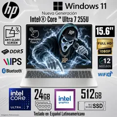 HP - Laptop 15-FD2384LA Intel Core Ultra 7 255U 24GB RAM 512GB SSD 15.6" FHD Táctil - Dorado Cálido