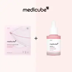MEDICUBE - Dúo PDRN Pink Peptide Serum + Pink Collagen Gel Mask -