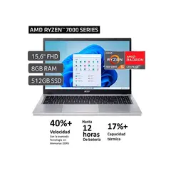 ACER - ASPIRE 3 A315-24P-R9AU AMD RYZEN 5 7520U 8GB 512GB SSD 15.6 FHD WIN 11