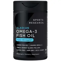 GENERICO - Sports Research Omega-3 Fish Oil Triple Strength 90 cápsulas