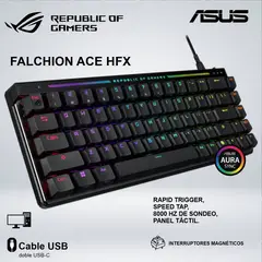 ASUS - TECLADO GAMING ROG FALCHION ACE HFX 65% SWITCHES MAGNÉTICOS 040394