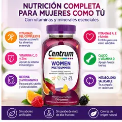 Centrum - WOMEN MULTIGUMMIES 170 GOMITAS MULTIVITAMÍNICO PARA MUJER
