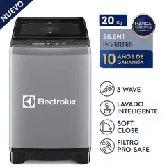 Electrolux - Lavadora Carga Superior 20 kg Silent Inverter Gris EWIJ20F2XSYG