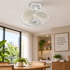 Alfano - Ventilador de Techo 16" 45W 3 Velocidades Oscilante 270° AL-1601A