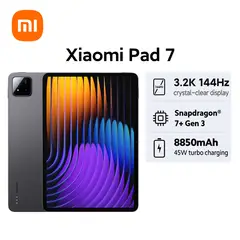 XIAOMI - Tablet Pad 7 8+256GB Negro 3.2K y 144 Hz Snapdragon 7 Gen 3 8850 mAh