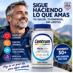 Centrum - SILVER MEN 50 200 TABLETAS MULTIVITAMÍNICO PARA HOMBRES