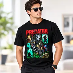 GENERICO - Polo Depredador Vintage Estilo Cazador Espacial