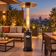 Alfano - Estufa de Terraza a Gas 10500W GLP para Exteriores HMXD-E GLASS