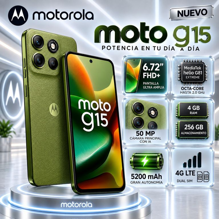 Moto G15 4GB RAM 256GB VERDE / VERDE / VERDE